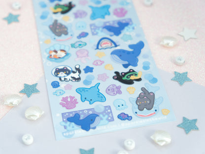 Feuille d'autocollants Deco Océan