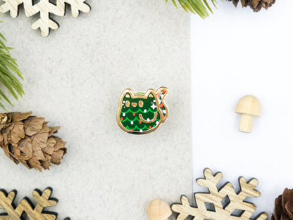 Christmas Tree Cat Enamel Pin - Teeny Tinycats