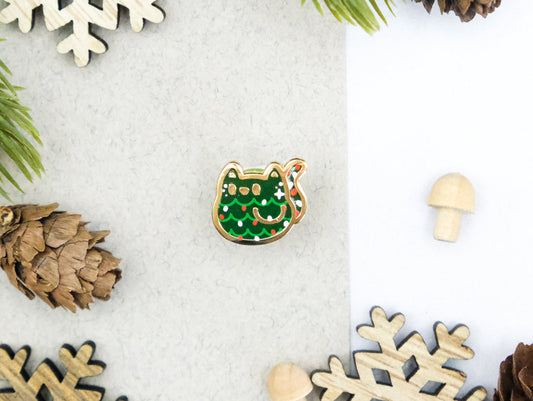 Christmas Tree Cat Enamel Pin - Teeny Tinycats