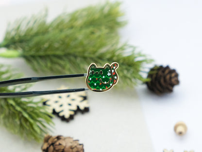 Christmas Tree Cat Enamel Pin - Teeny Tinycats