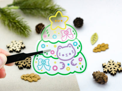Cute Star Christmas Tree Sticker