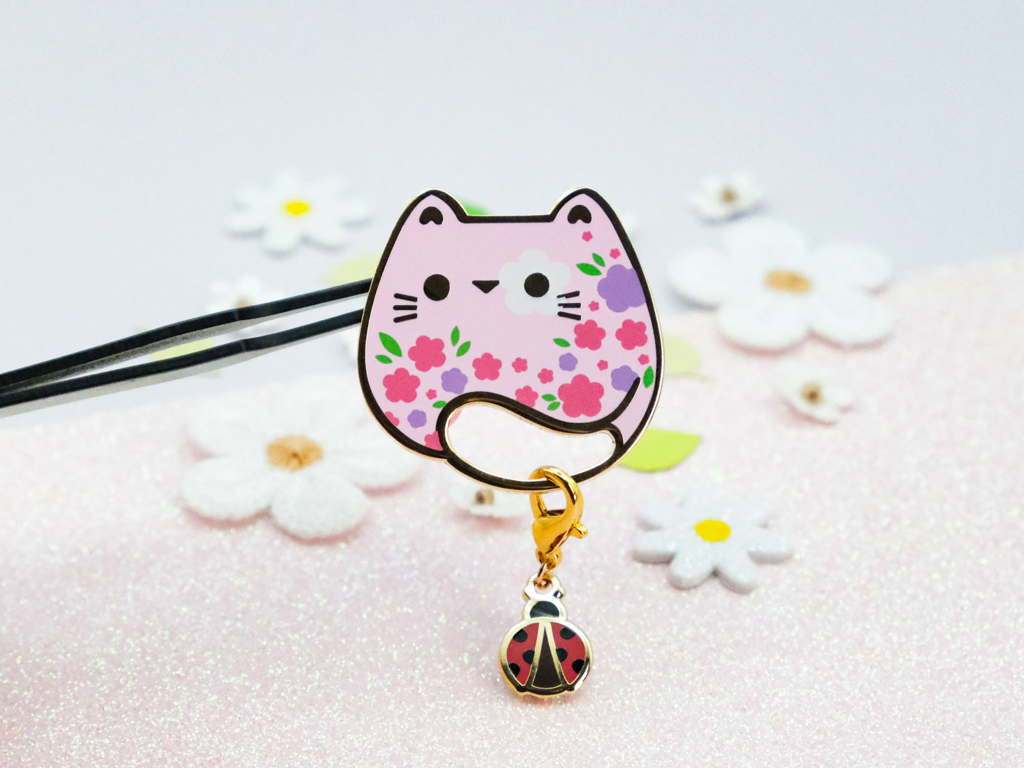 Pins Chat Fleurs de Printemps - Charm-ing Collection