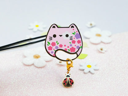 Pins Chat Fleurs de Printemps - Charm-ing Collection