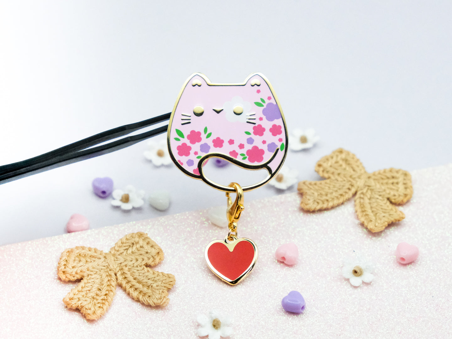 Pins Chat Fleurs de Printemps - Charm-ing Collection