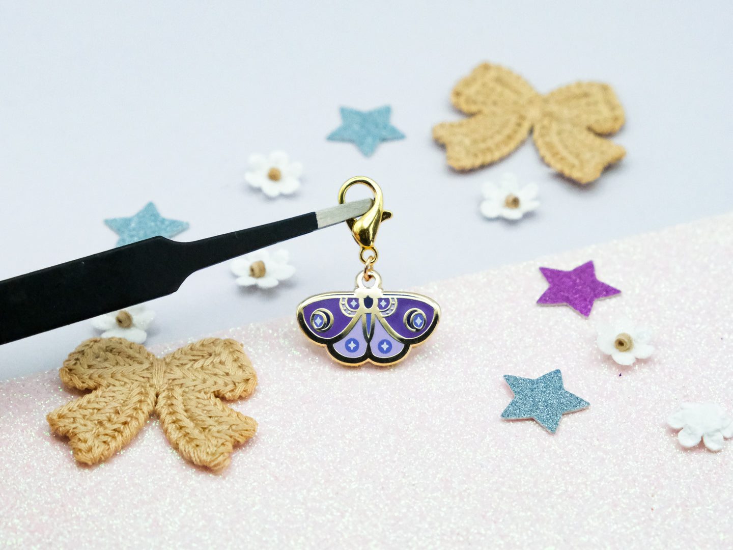 Charm Papillon de Nuit Violet - Charm-ing Collection