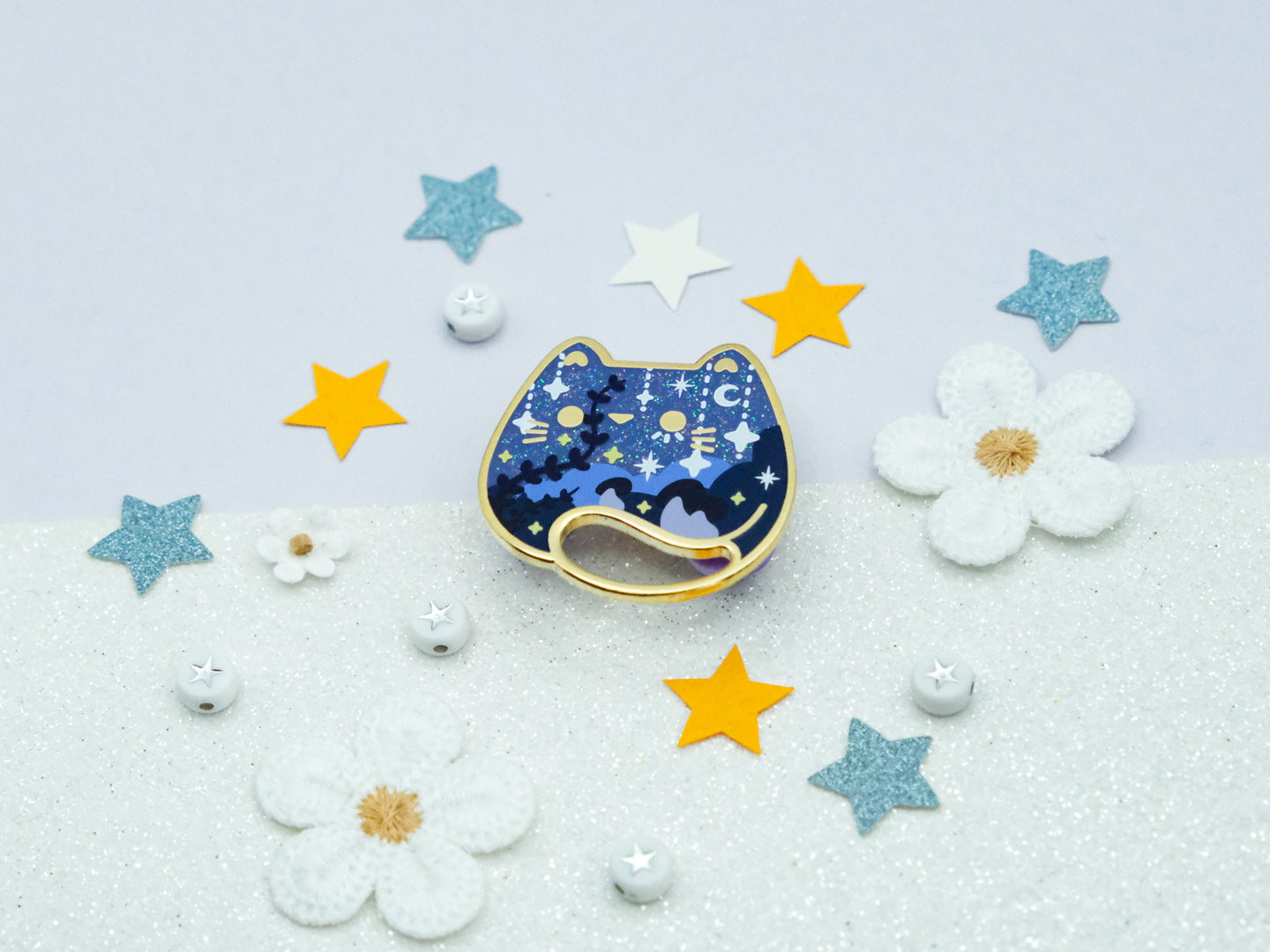 Pins Chat des Bois Enchantés au Crépuscule - Charm-ing Collection