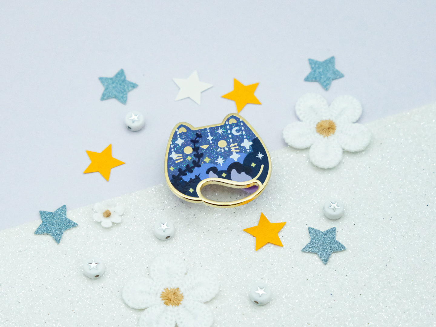 Pins Chat des Bois Enchantés au Crépuscule - Charm-ing Collection