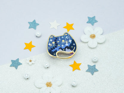 Pins Chat des Bois Enchantés au Crépuscule - Charm-ing Collection