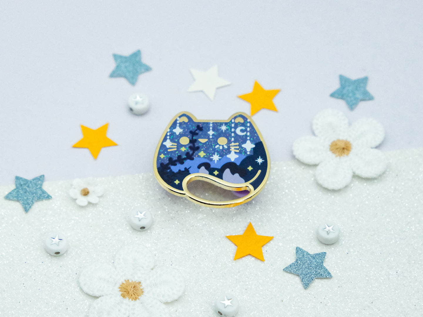 Pins Chat des Bois Enchantés au Crépuscule - Charm-ing Collection