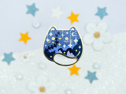 Pins Chat des Bois Enchantés au Crépuscule - Charm-ing Collection