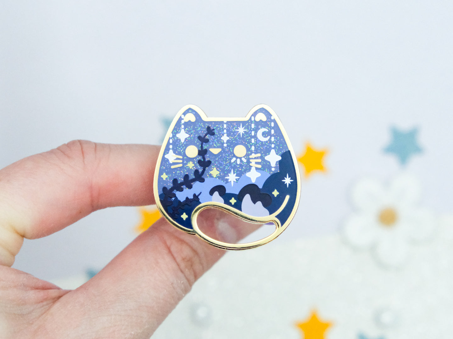 Pins Chat des Bois Enchantés au Crépuscule - Charm-ing Collection