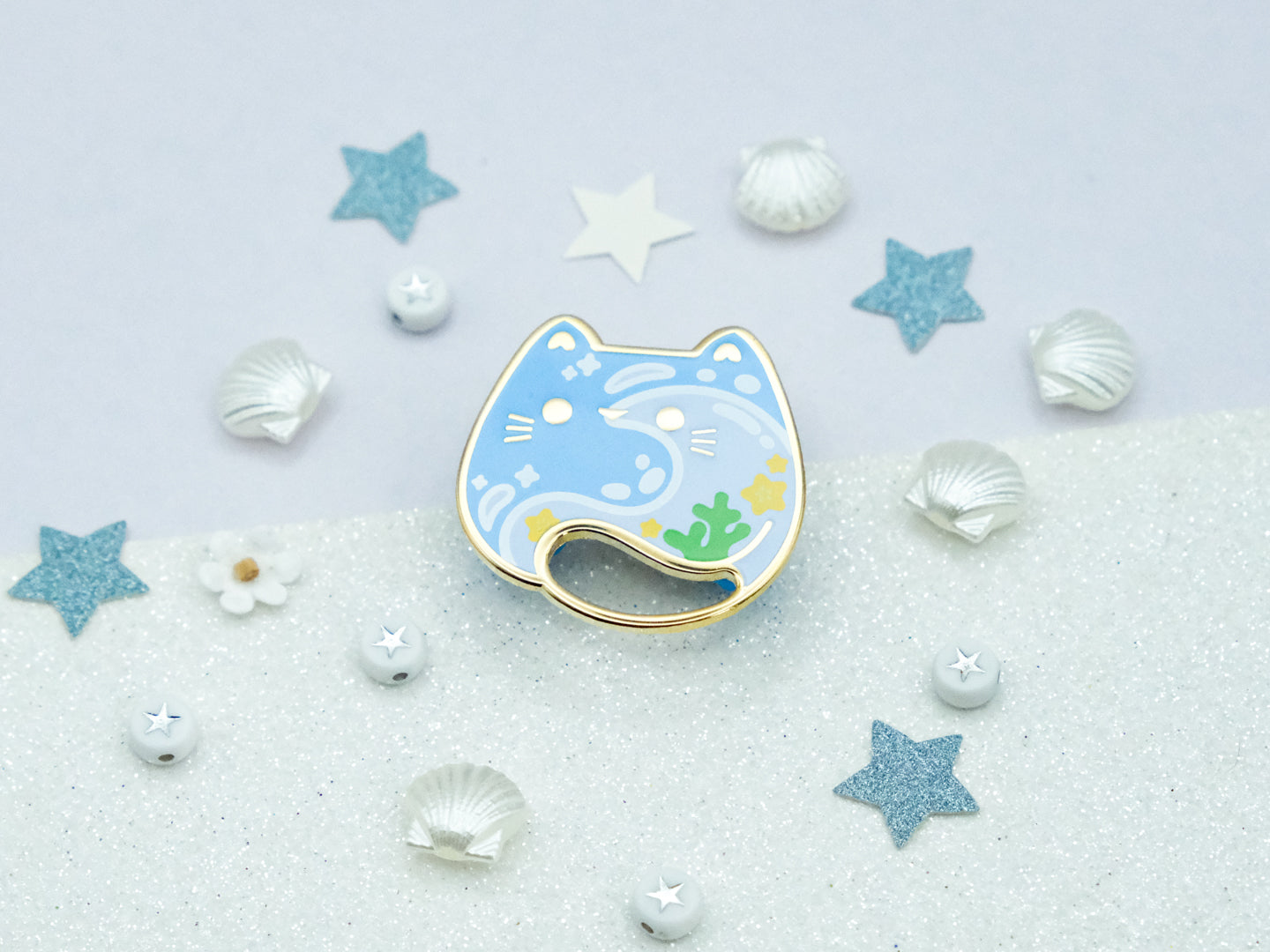 Pins Chat Vague de l'Océan - Charm-ing Collection