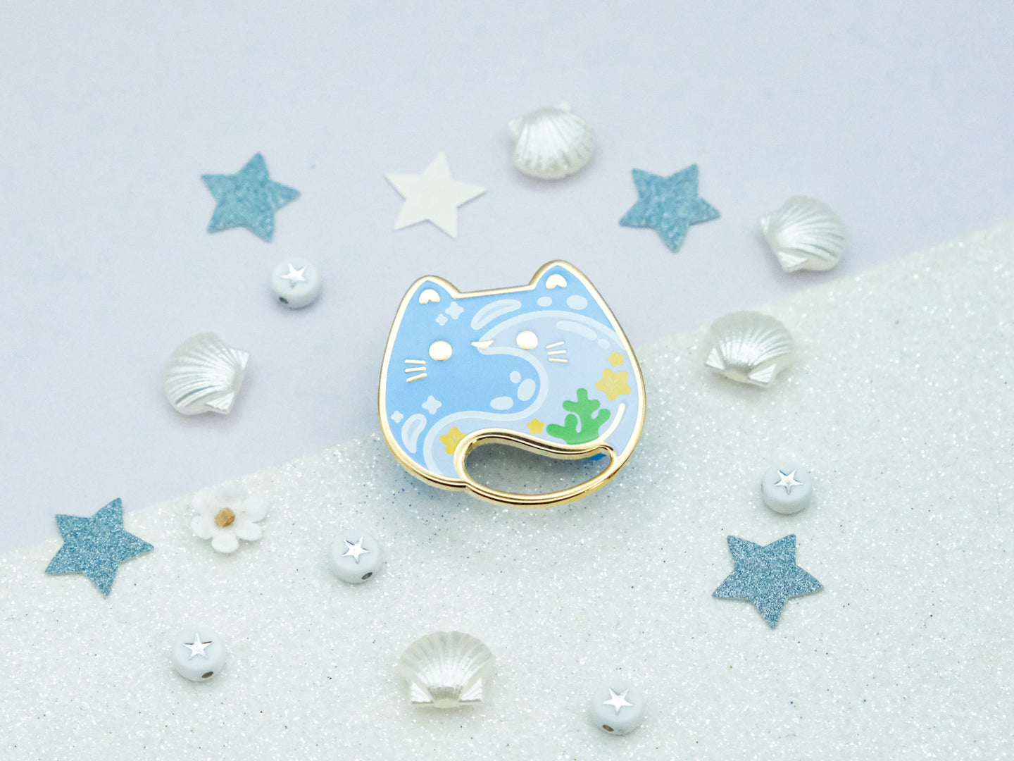 Pins Chat Vague de l'Océan - Charm-ing Collection