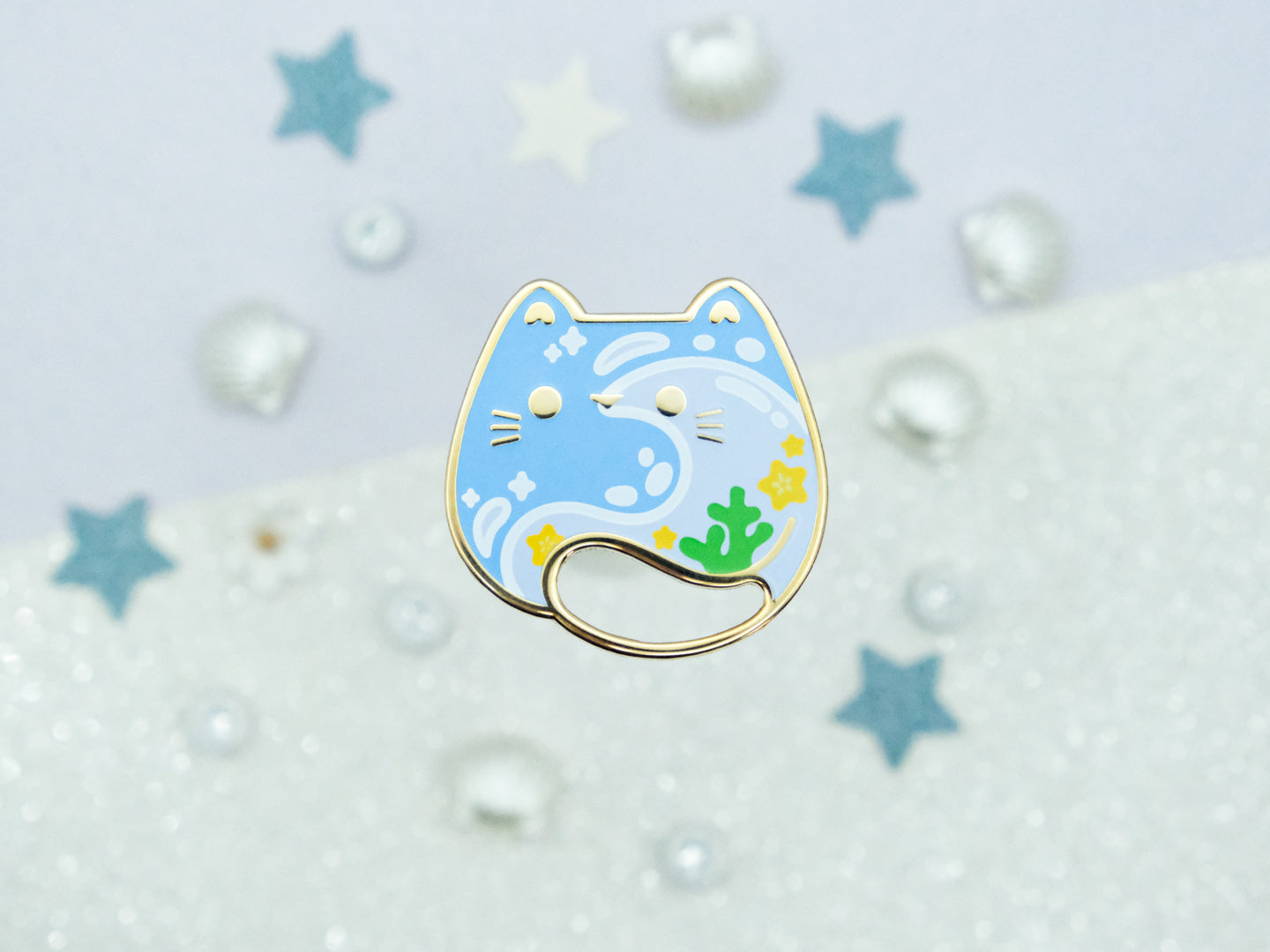 Pins Chat Vague de l'Océan - Charm-ing Collection