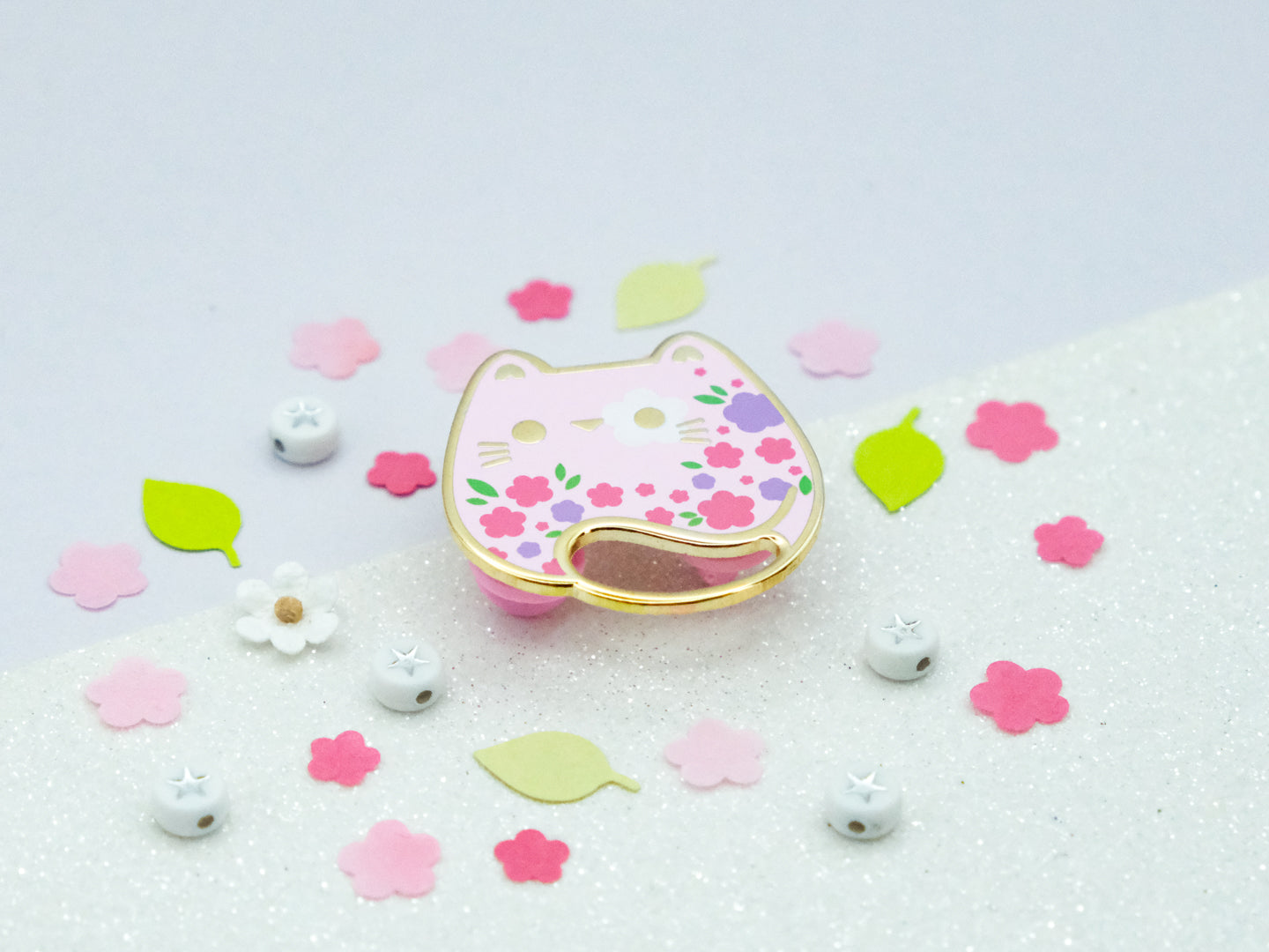 Pins Chat Fleurs de Printemps - Charm-ing Collection