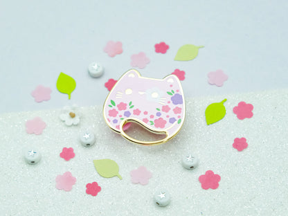 Pins Chat Fleurs de Printemps - Charm-ing Collection
