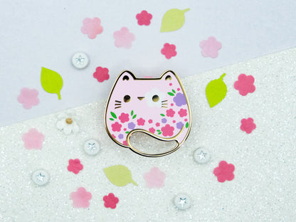 Pins Chat Fleurs de Printemps - Charm-ing Collection