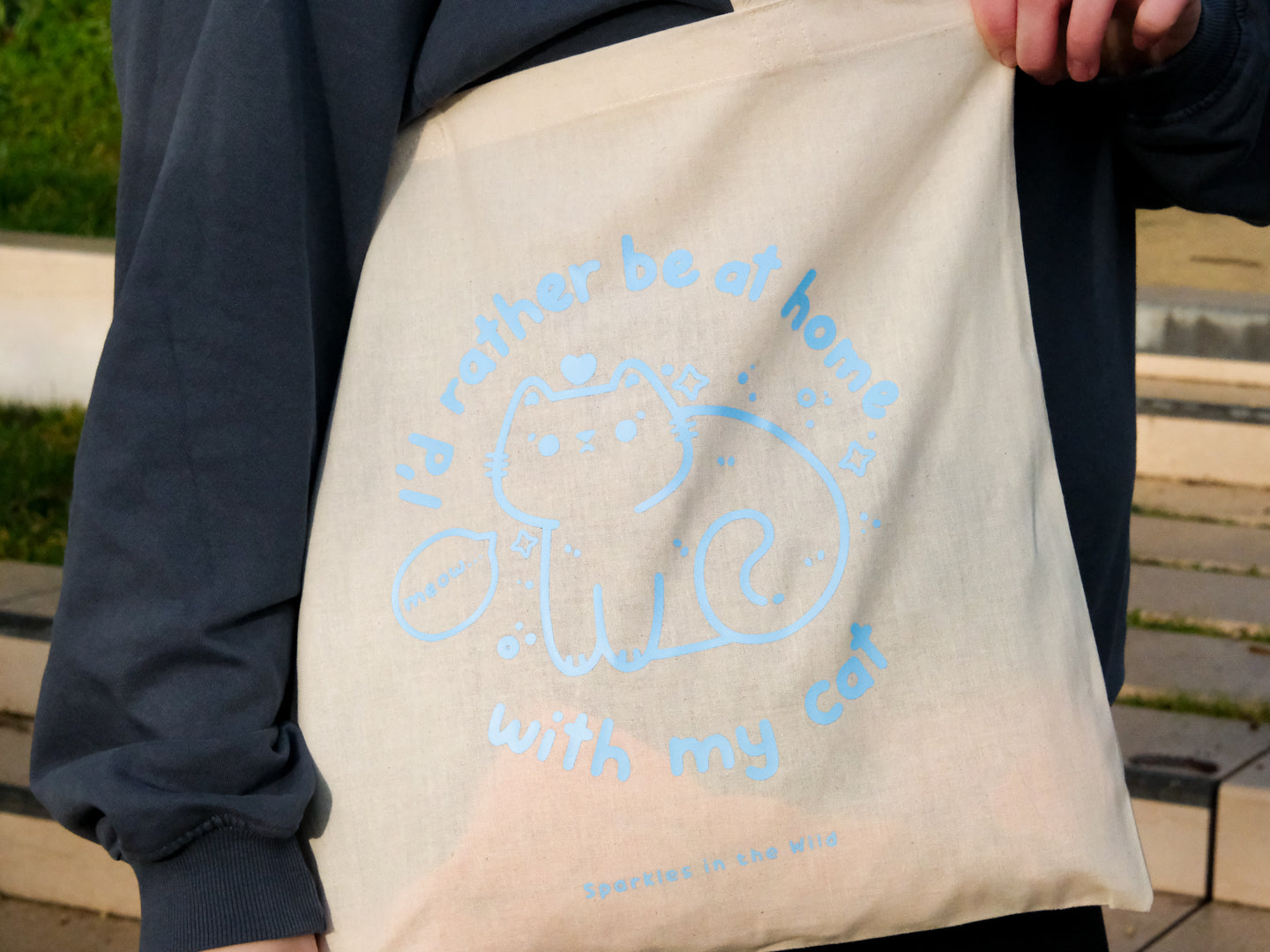 Tote-Bag I'd Rather Be at Home With my Cat 