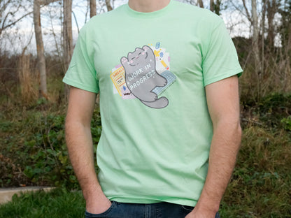 Work in Progress Grey Cat T-Shirt
