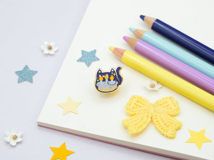 Birthday Cake Cat Enamel Pin - Tinycats