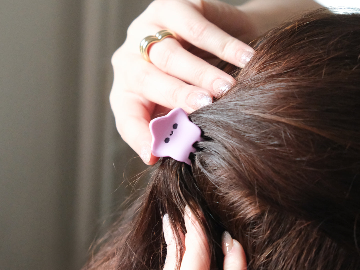 Mini Pince à Cheveux Étoile Violette Joyeuse