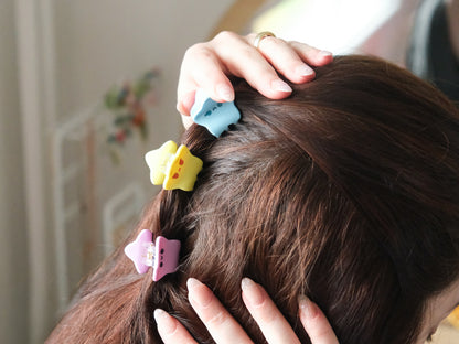 Mini Blue Sad Star Hair Claw Clip
