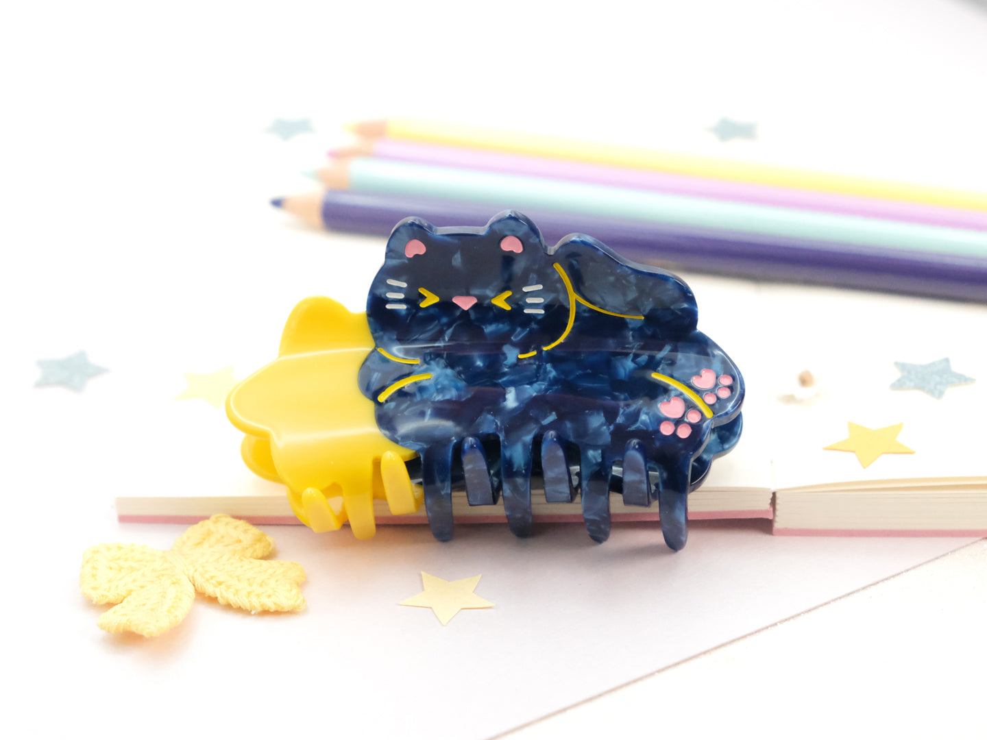 Shooting Star Cat Hair Claw Clip