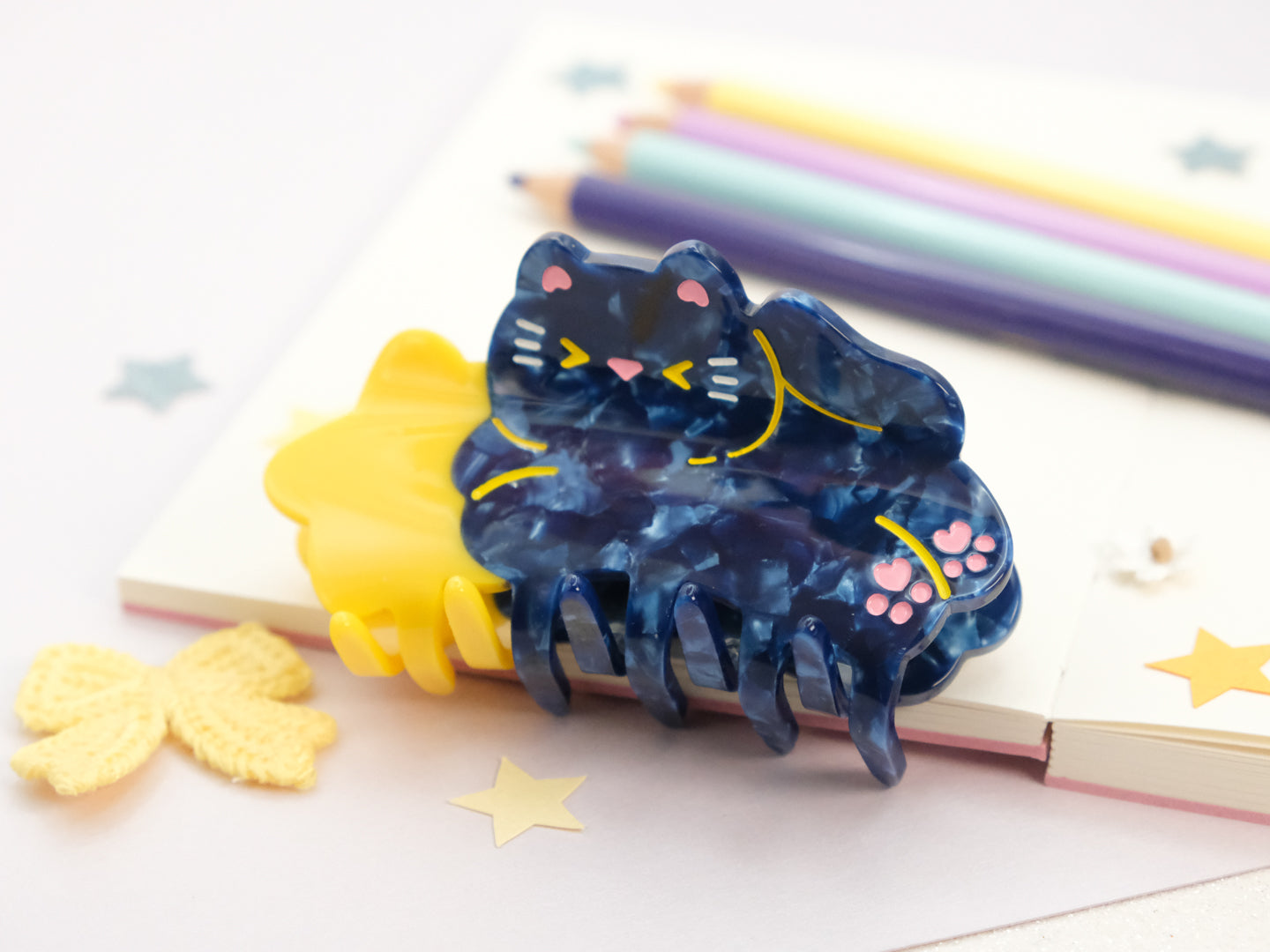 Shooting Star Cat Hair Claw Clip