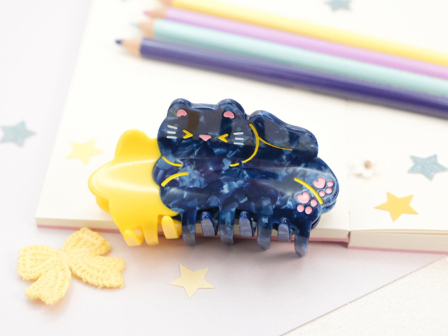 Shooting Star Cat Hair Claw Clip