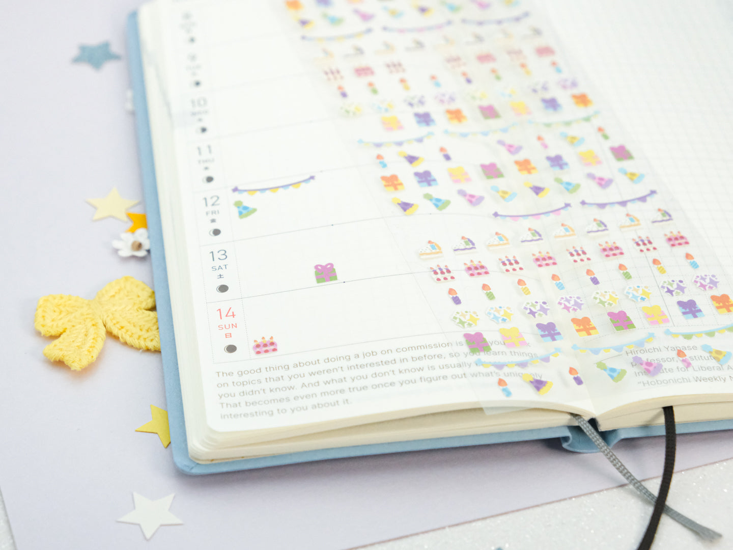 Birthday Party Glitter Deco Sticker Sheet