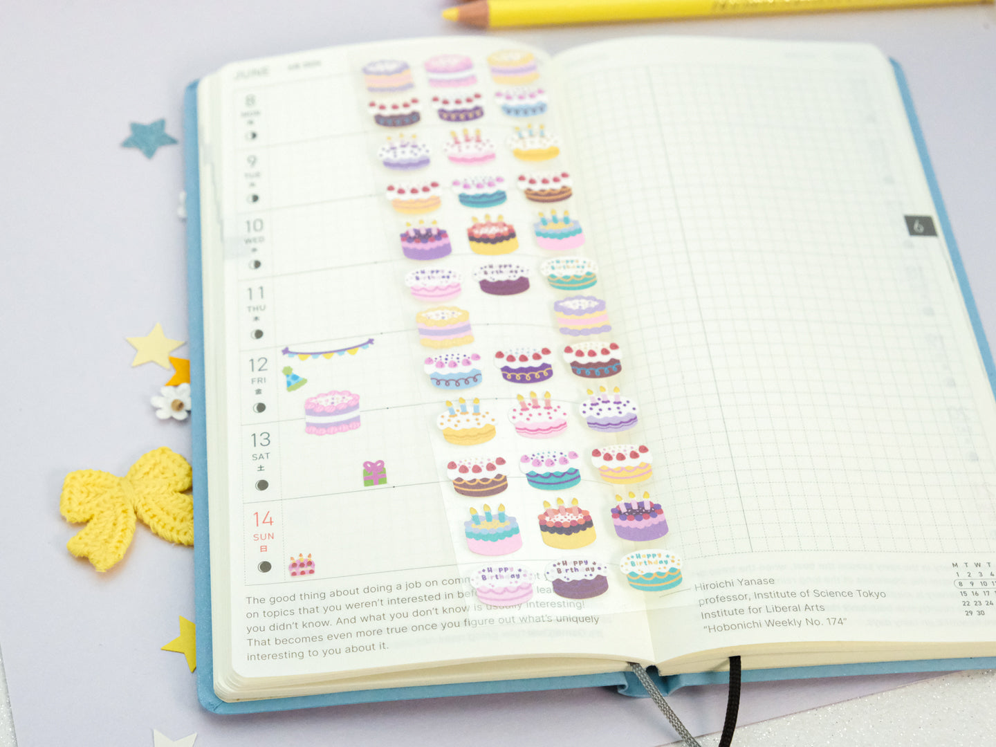 Feuille d'autocollants Deco Gâteaux d’Anniversaire Pailletés