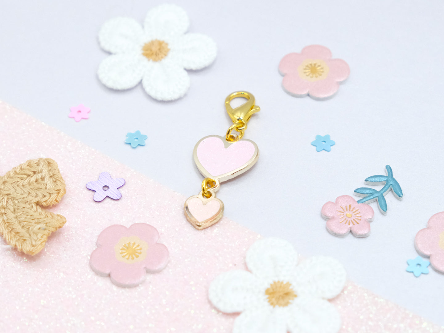 Double Heart Duo Charm - Charm-ing Collection