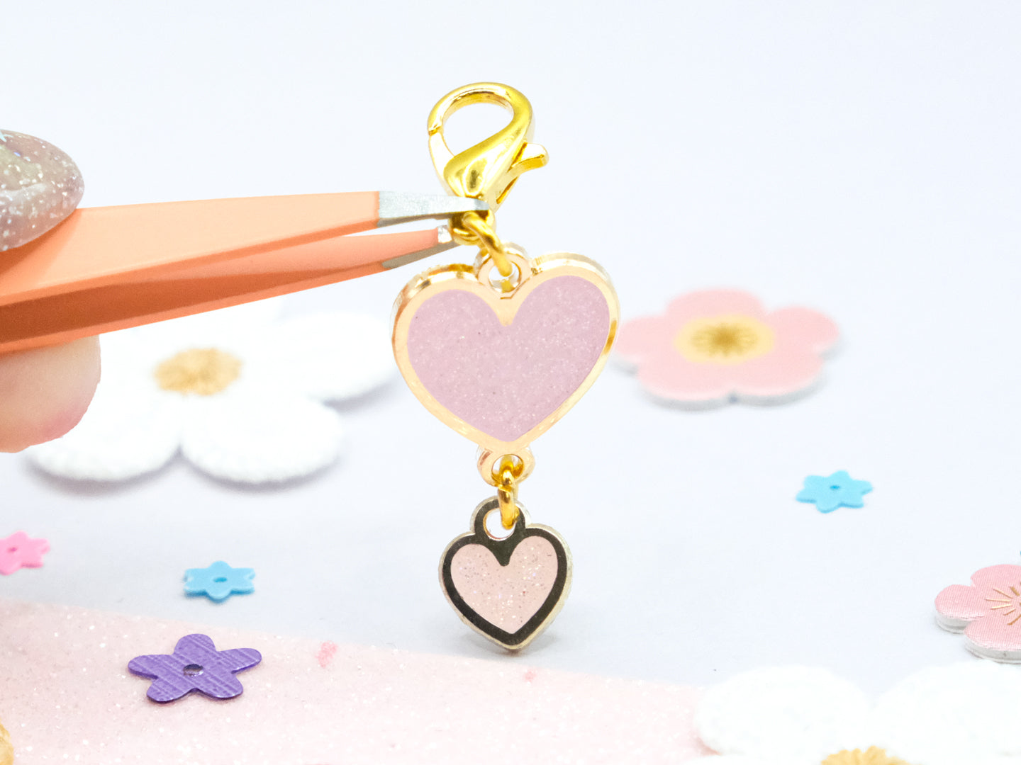 Double Heart Duo Charm - Charm-ing Collection