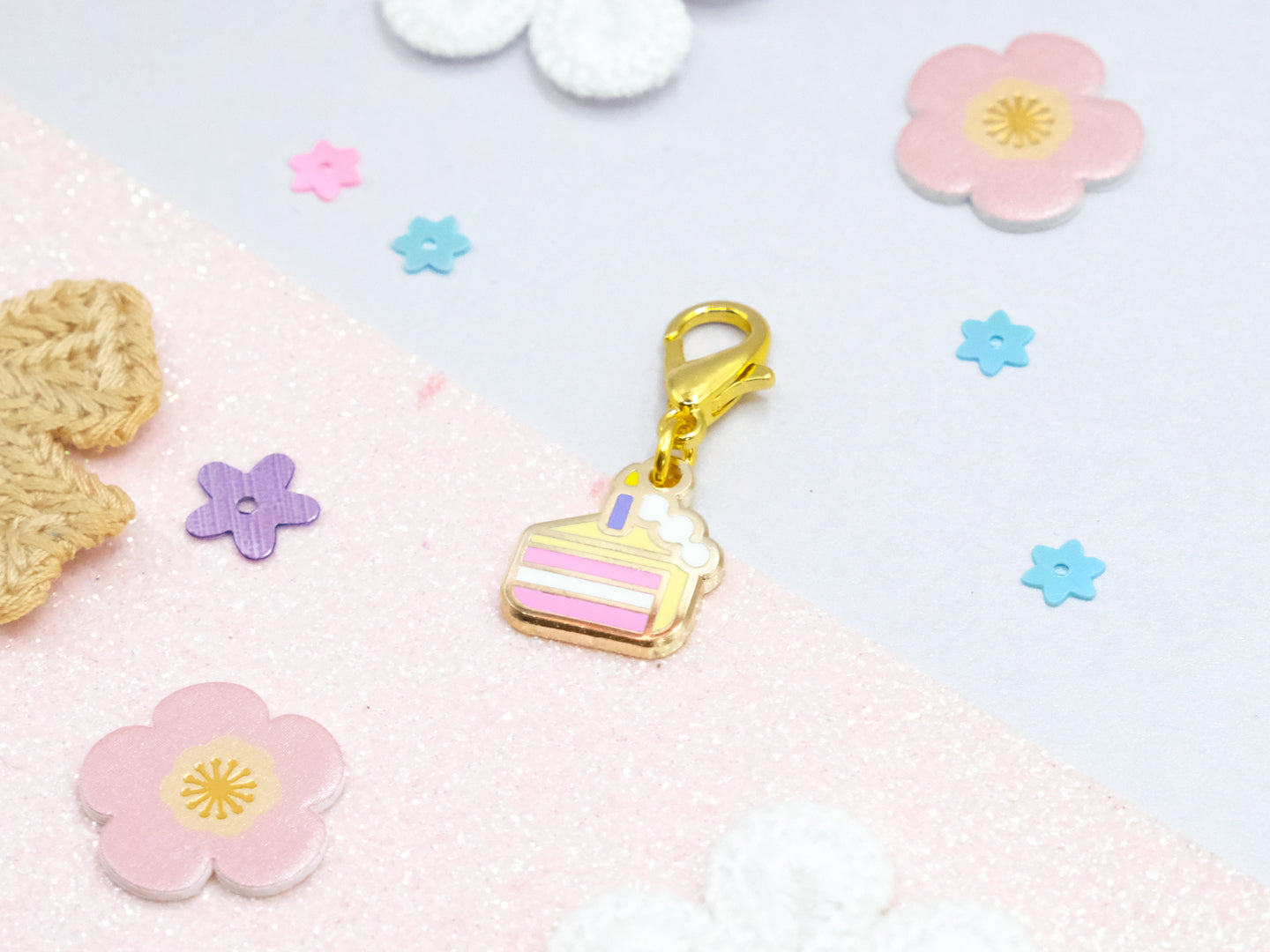 Birthday Cake Slice Charm - Charm-ing Collection