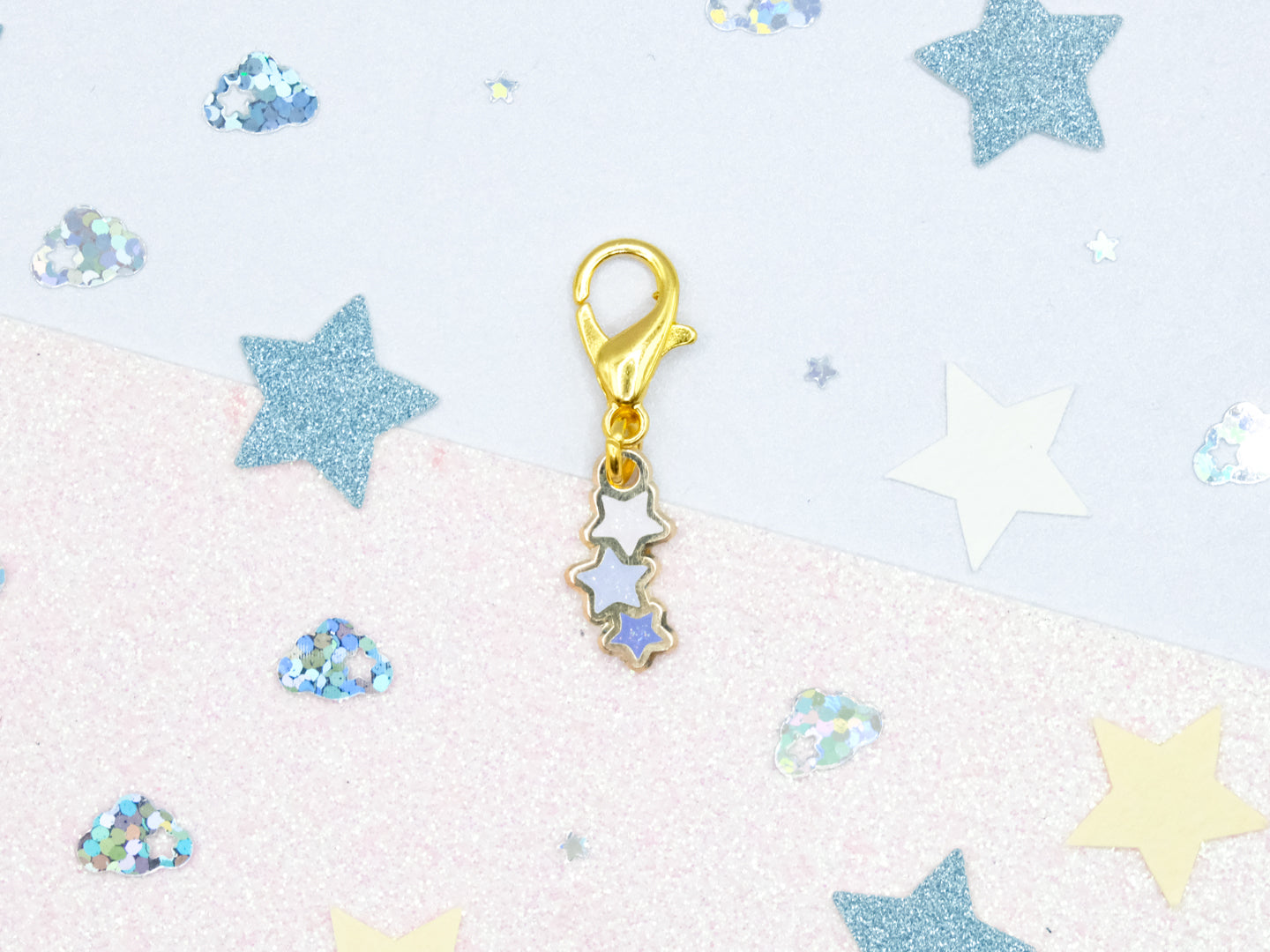 Purple Tri-Star Charm - Charm-ing Collection