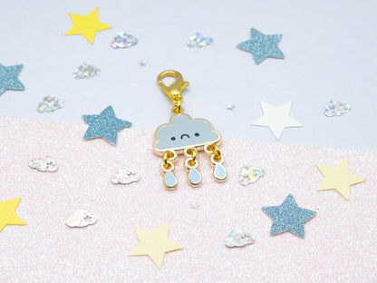 Sad Cloud & Raindrops Duo Charm - Charm-ing Collection