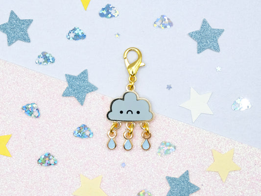 Sad Cloud & Raindrops Duo Charm - Charm-ing Collection