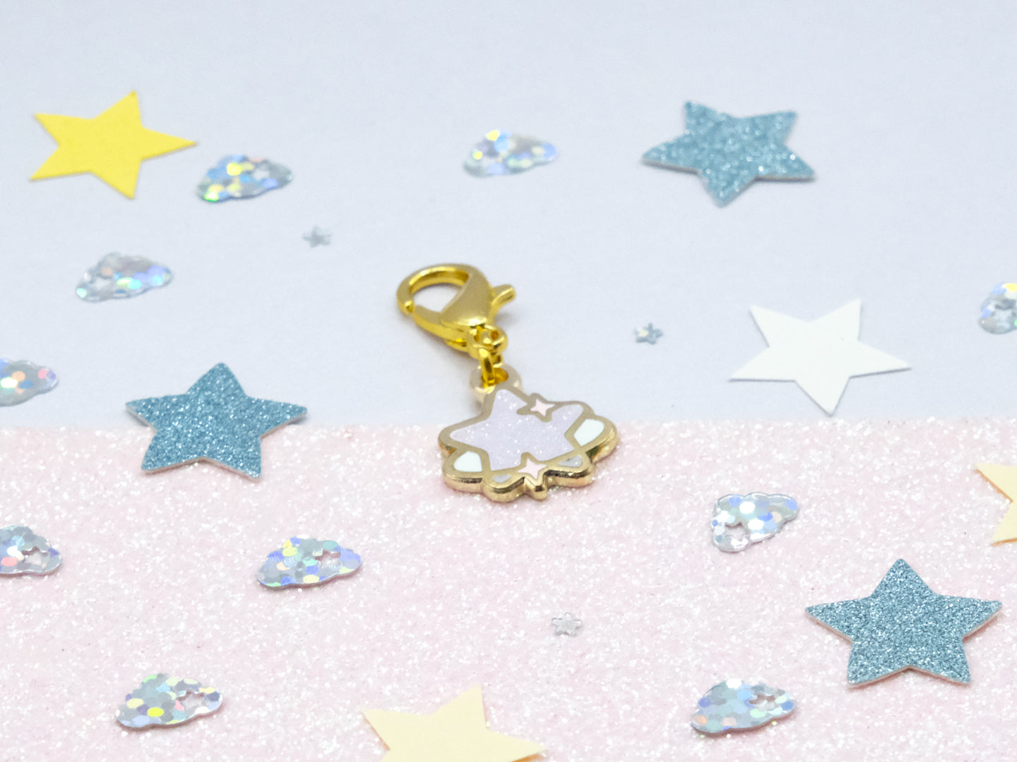 Purple Sparkling Star Charm - Charm-ing Collection