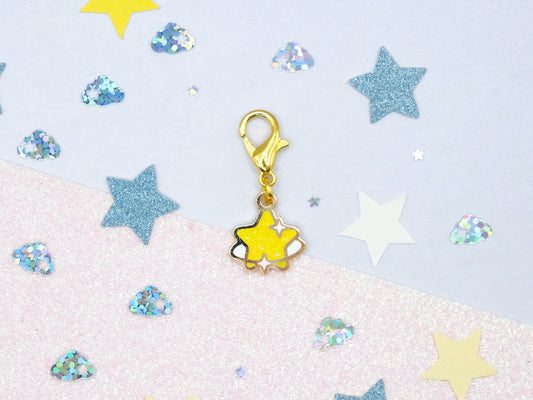 Yellow Sparkling Star Charm - Charm-ing Collection