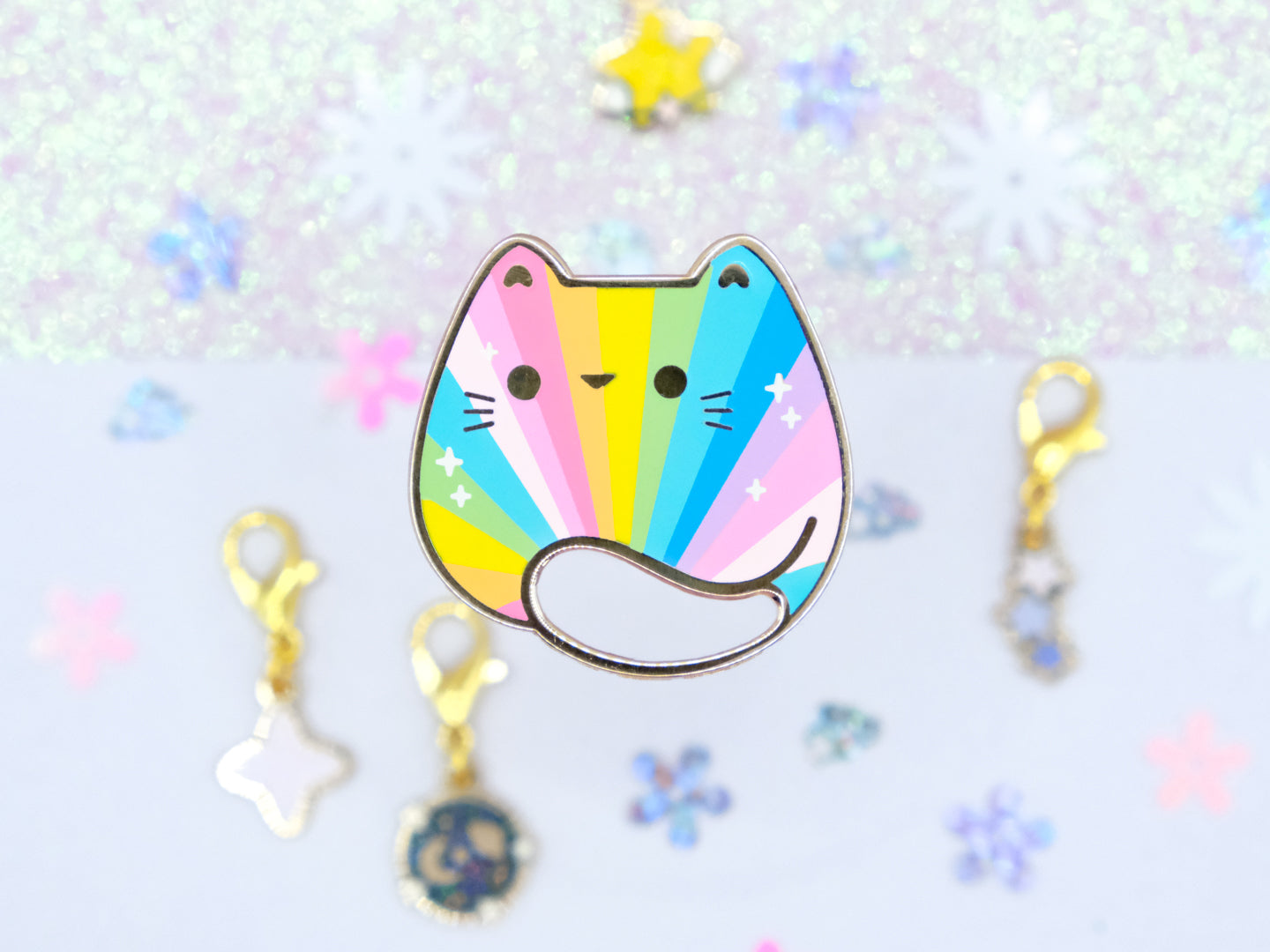 Pins Chat Arc-en-ciel Pop - Charm-ing Collection