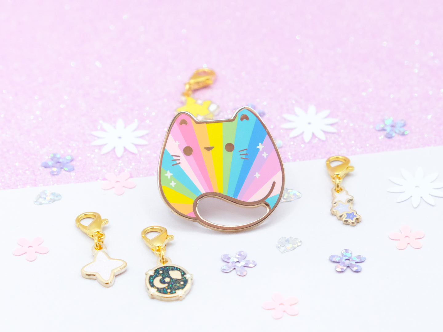 Pins Chat Arc-en-ciel Pop - Charm-ing Collection