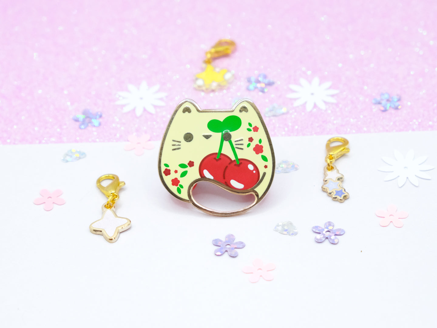 Cherry Sweet Cat Pins - Charm-ing Collection