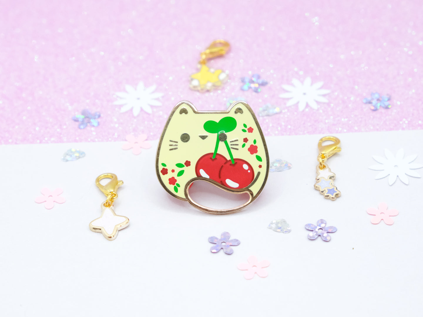 Cherry Sweet Cat Pins - Charm-ing Collection