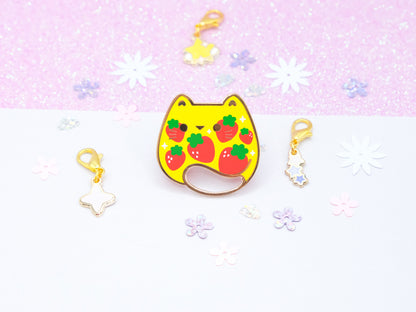 Strawberry Delight Cat Pins - Charm-ing Collection