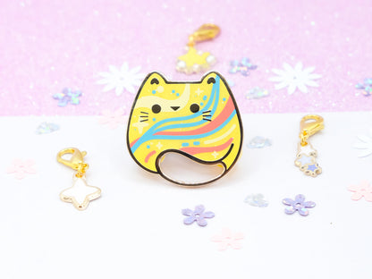 Golden Flow Cat Pins - Charm-ing Collection