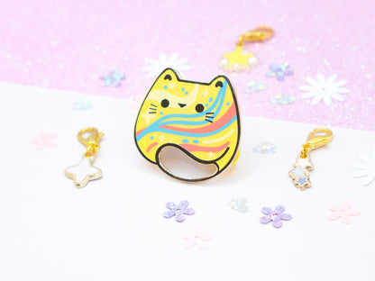 Golden Flow Cat Pins - Charm-ing Collection