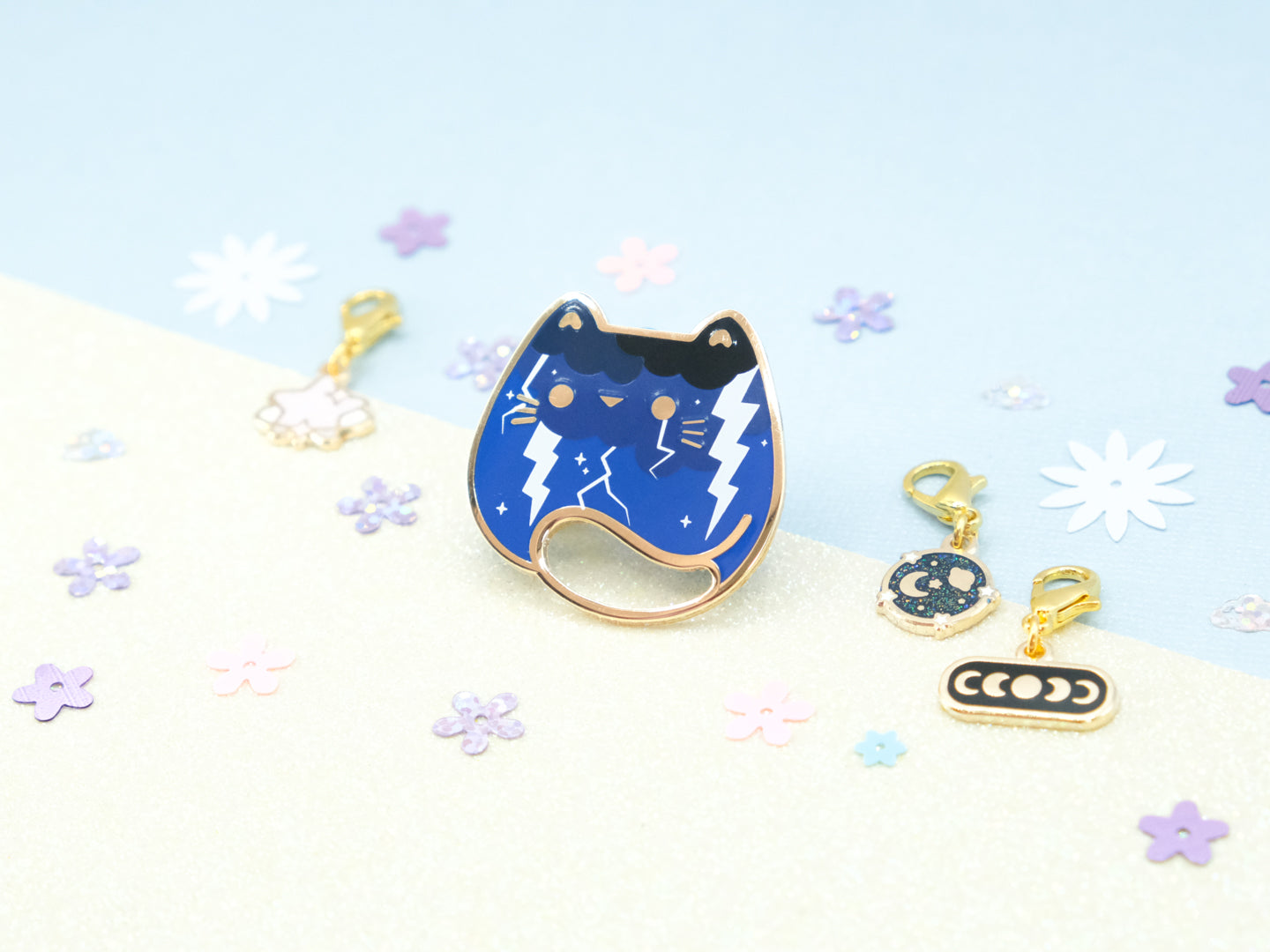 Thunderstorm Cat Pins - Charm-ing Collection