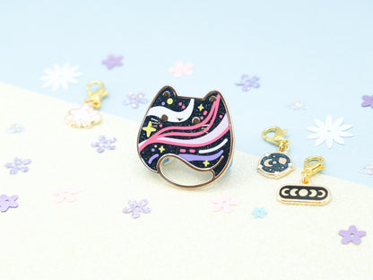 Cosmic Waves Cat Pins - Charm-ing Collection