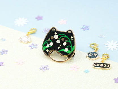 Lily of the Valley Cat Pins - Charm-ing Collection