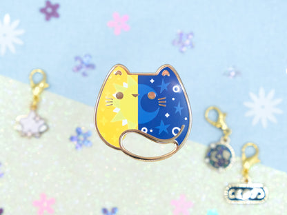 Sun & Moon Cat Pins - Charm-ing Collection